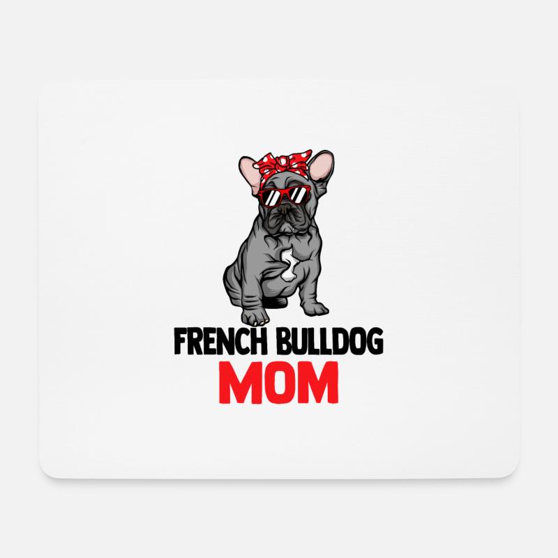 French Bulldog - Mousepad (Querformat) - Weiß