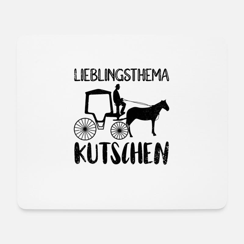Kutscher Kutsche Pferdekutscher Kutschieren - Mousepad (Querformat) - Weiß