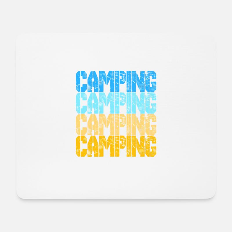 Camping Camping Camping Lustiger Spruch - Mousepad (Querformat) - Weiß