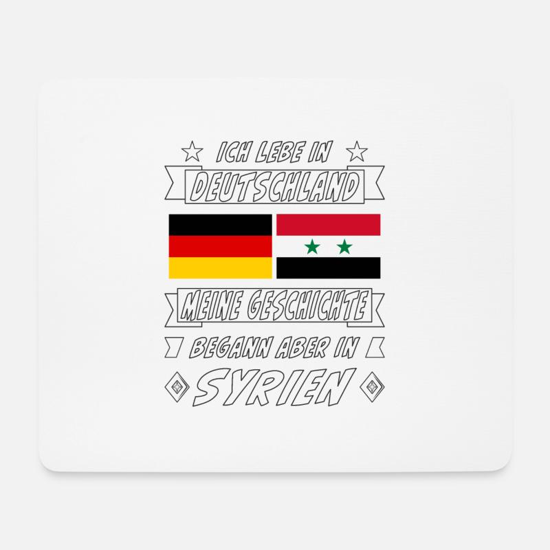 DEUTSCHLAND GESCHICHTE SYRIEN - Mousepad (Querformat) - Weiß
