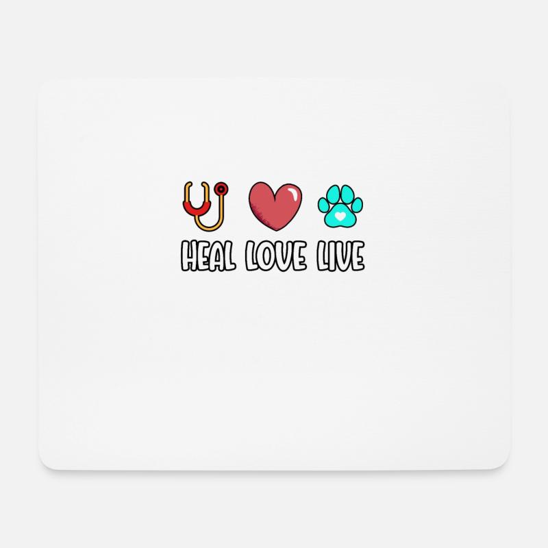 Tierarzt Tiere Retten Arzt Helfer Beruf Hund Katze - Mousepad (Querformat) - Weiß
