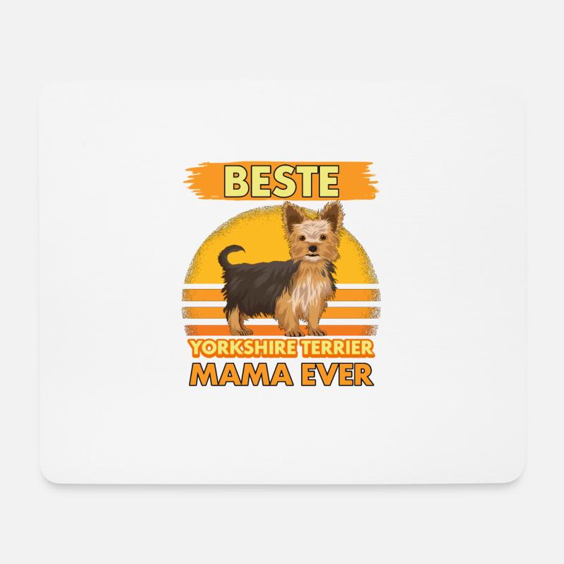 Yorkshire Terrier Beste Yorkshire Terrier Mama - Mousepad (Querformat) - Weiß