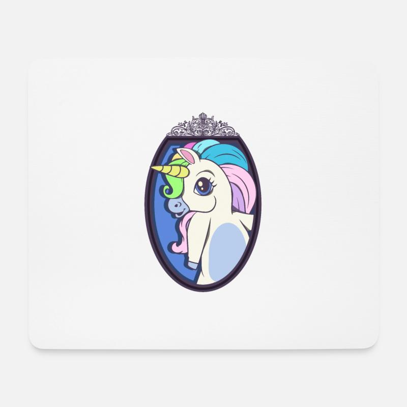 Einhorn Einhorn - Mousepad (Querformat) - Weiß