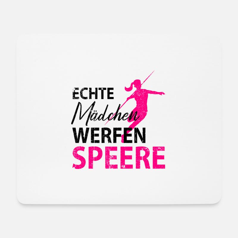 Speerwurf Speerwerfen Speerwerfer Damen - Mousepad (Querformat) - Weiß