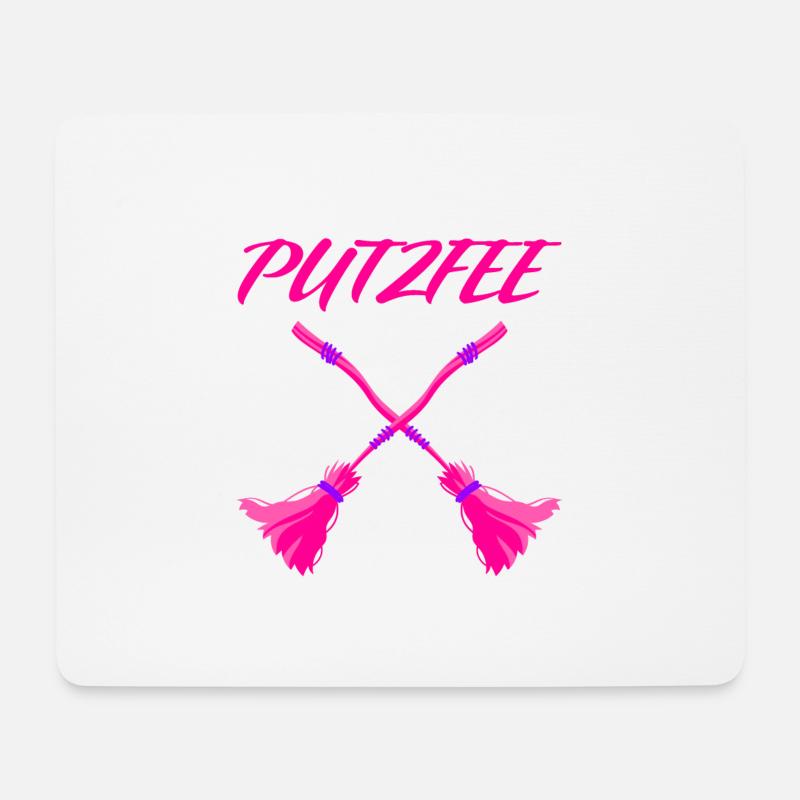 Putzfee Lustiger Spruch Putzfrau Haushalt Geschenk - Mousepad (Querformat) - Weiß