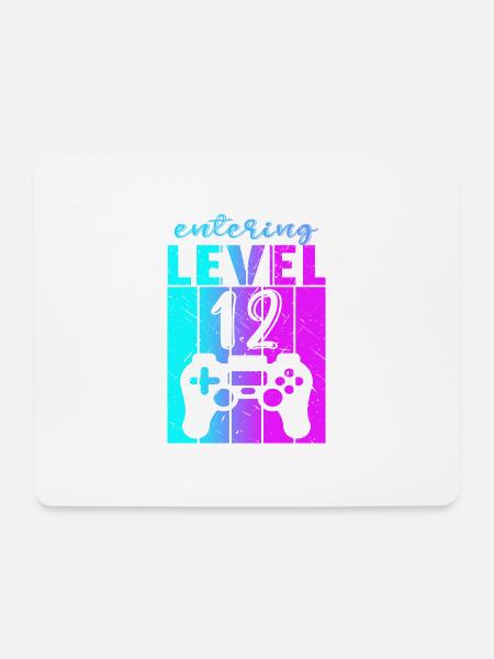 Level 12 Gaming Controller 12. Geburtstag - Mousepad (Querformat) - Weiß