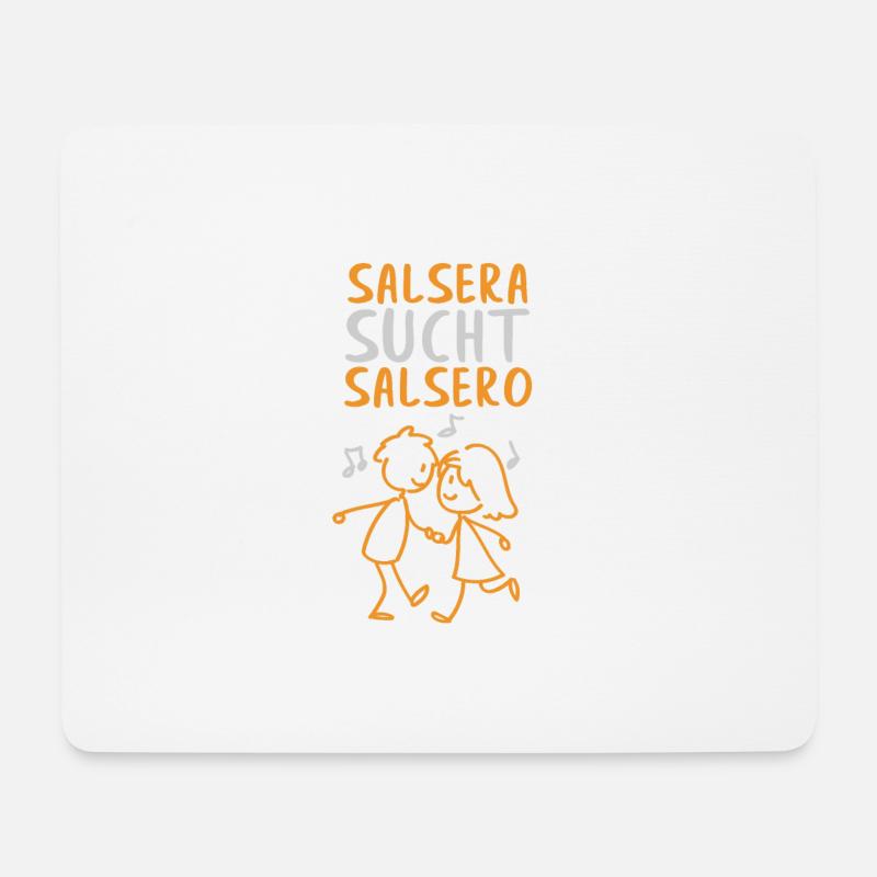 Salsera und Salsero tanzen Salsa - Mousepad (Querformat) - Weiß