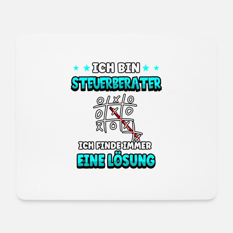 Ich bin Steuerberater ich finde immer eine Lösung - Mousepad (Querformat) - Weiß