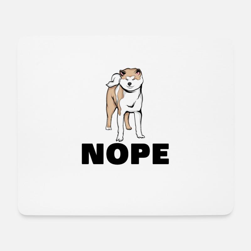 Akita Inu - Mousepad (Querformat) - Weiß
