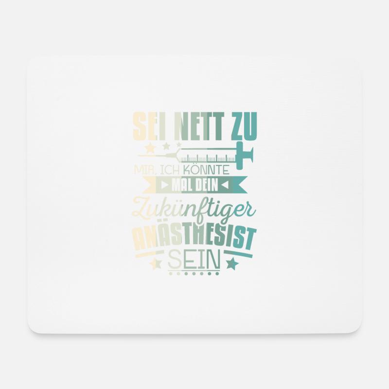 Anästhesist der Anästhesie Arzt Narkose - Mousepad (Querformat) - Weiß