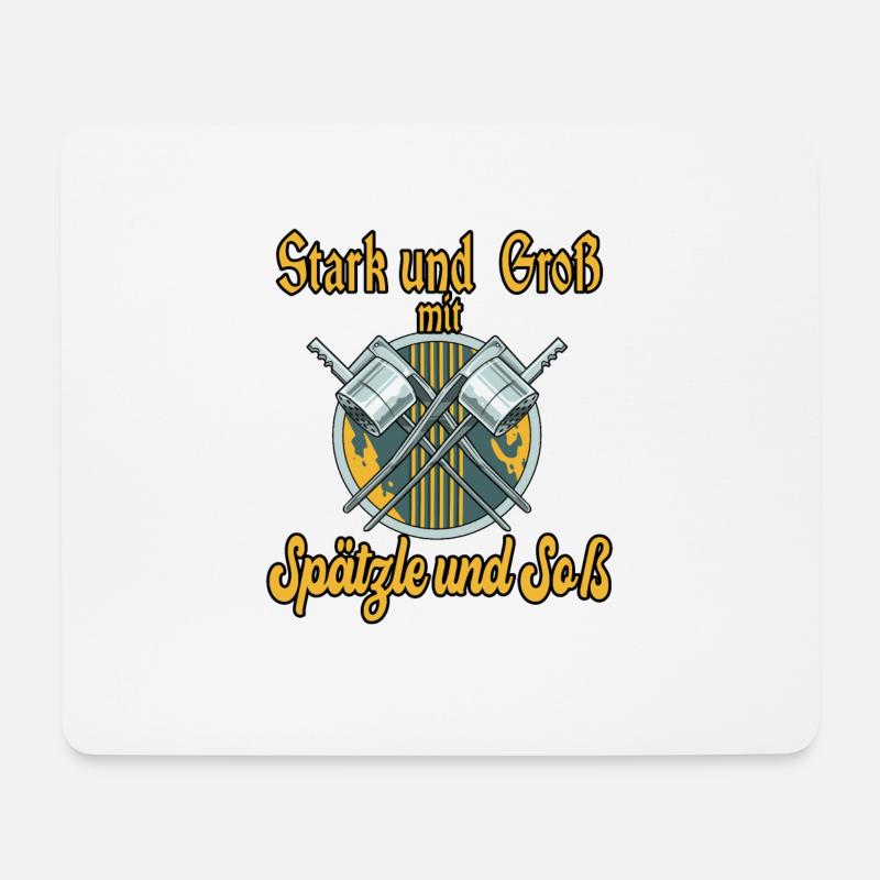 Spätzle und Soß - Mousepad (Querformat) - Weiß