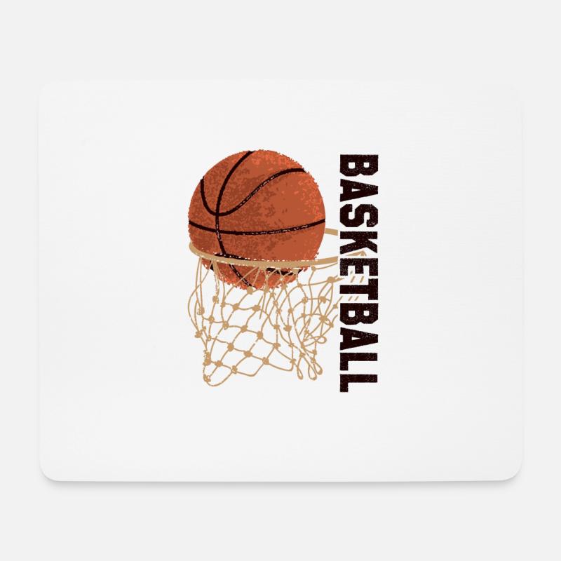 Basketball - Mousepad (Querformat) - Weiß