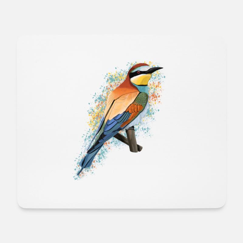 Bienenfresser Vogel Vogelfreund Vogelbeobachter - Mousepad (Querformat) - Weiß