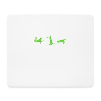 Dino The struggle is real funny T-Rex gym workout - Tapis de souris (format paysage) - blanc - Devant