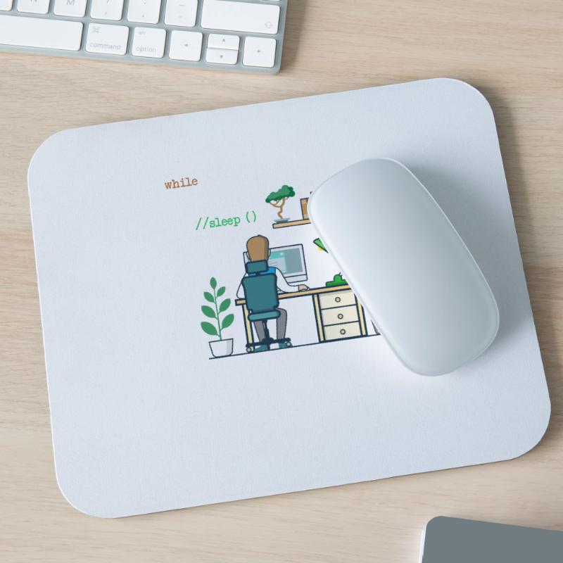 Eat Code Sleep | Funny Coder Programmeur Tapis de souris (format paysage)