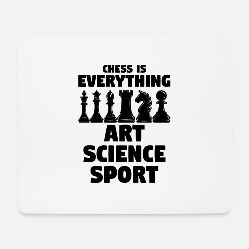 Schach - Mousepad (Querformat) - Weiß