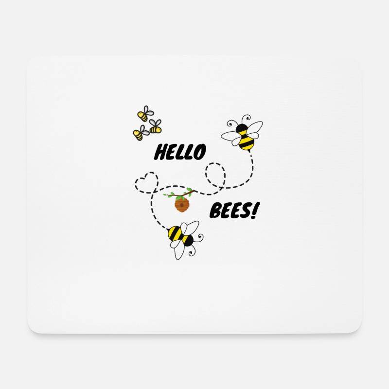 Hello Bees! - Mouse Pad (horizontal) - white