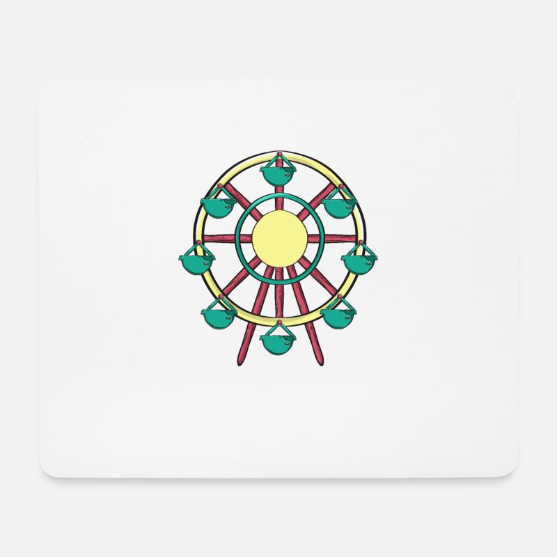 Riesenrad - Mousepad (Querformat) - Weiß