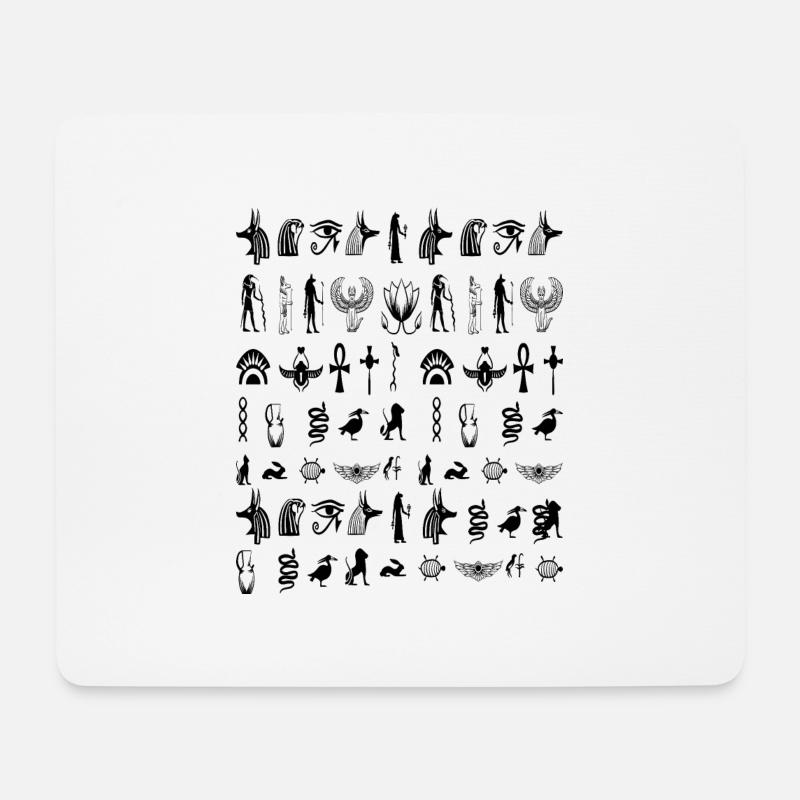 Hieroglyphen - Mousepad (Querformat) - Weiß