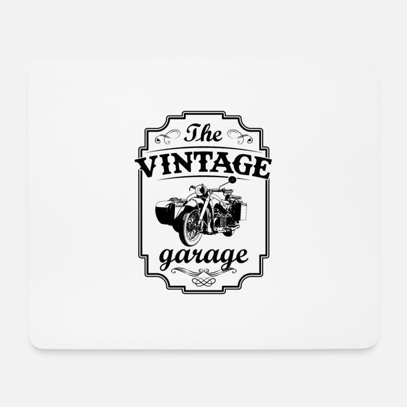The vintage garage Ural Beiwagen - Mousepad (Querformat) - Weiß