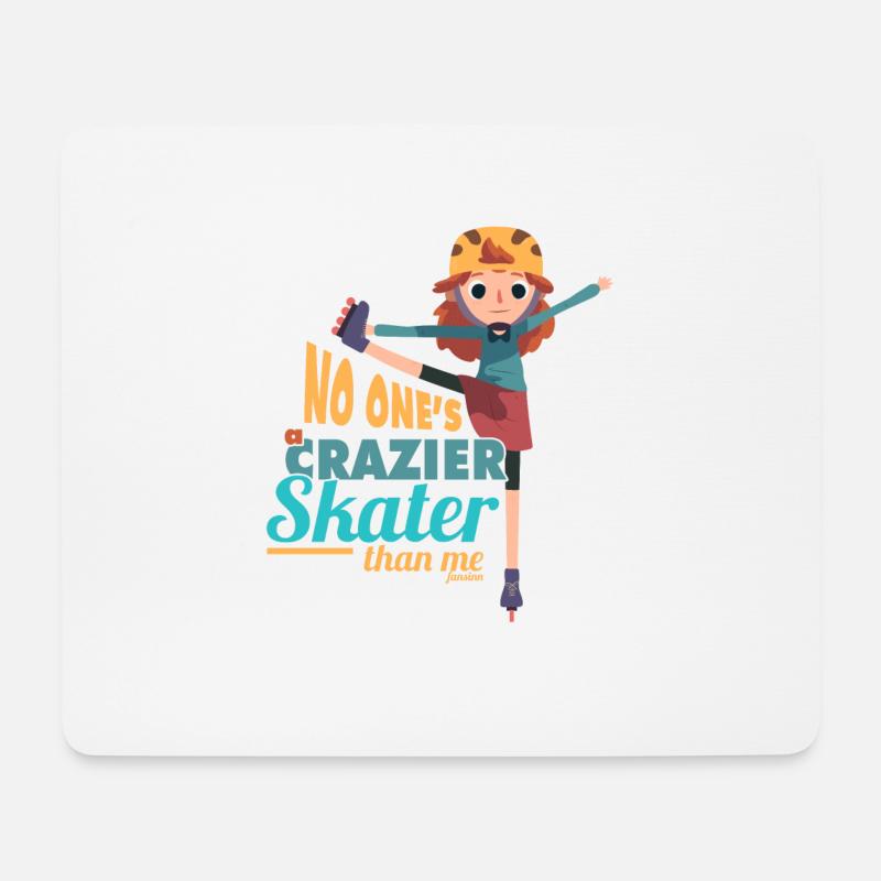 No One´s A Crazier Skater Than Me - Mousepad (Querformat) - Weiß