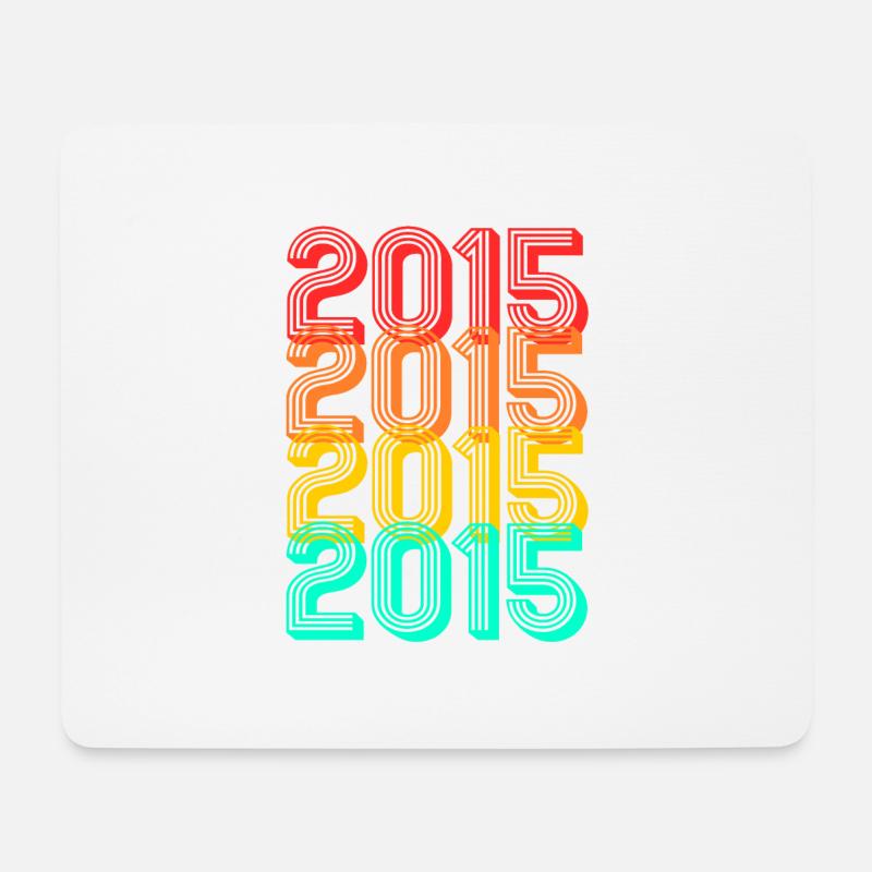 2015 geboren Jahrgang 2015 Geschenk Geburtstag - Mousepad (Querformat) - Weiß