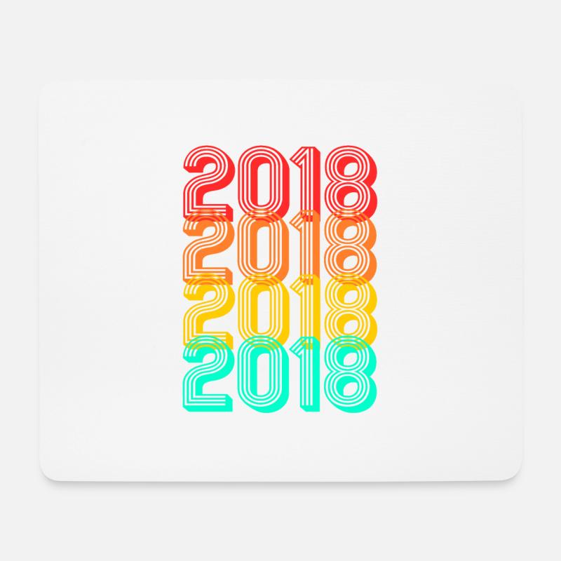 2018 geboren Jahrgang 2018 Geschenk Geburt 2018 - Mousepad (Querformat) - Weiß