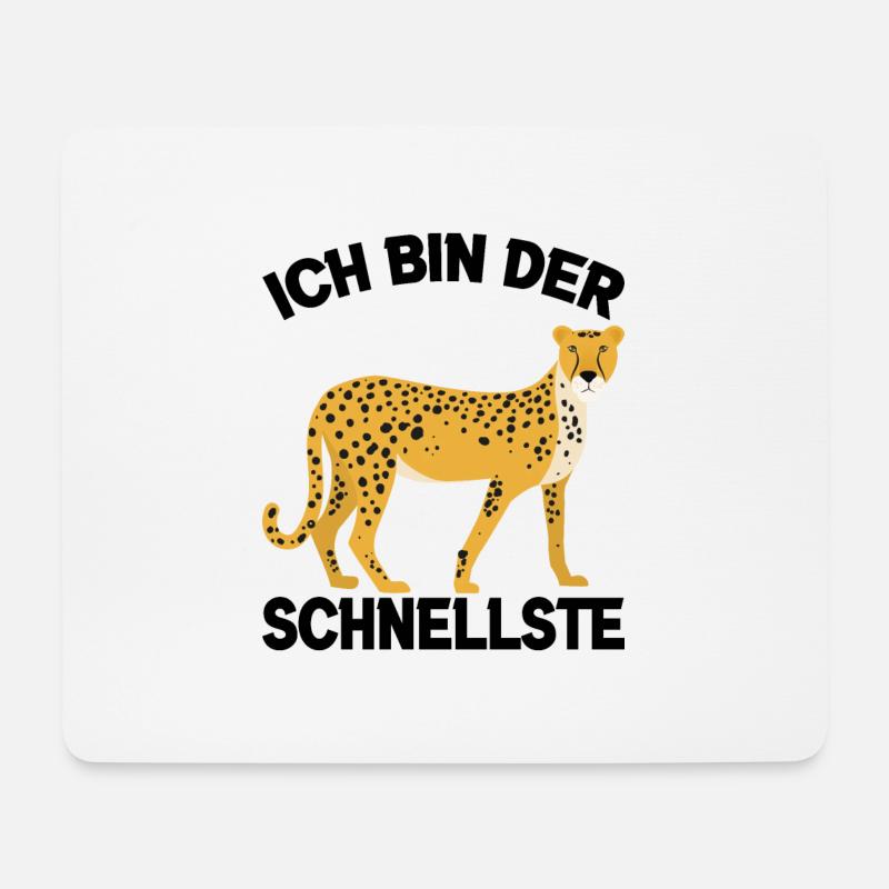 Gepard Leopard Raubkatze Kinder Kostüm - Mousepad (Querformat) - Weiß