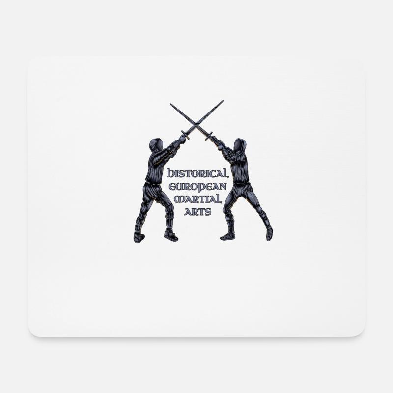 Sword Fighting - HEMA - Mouse Pad (horizontal) - white