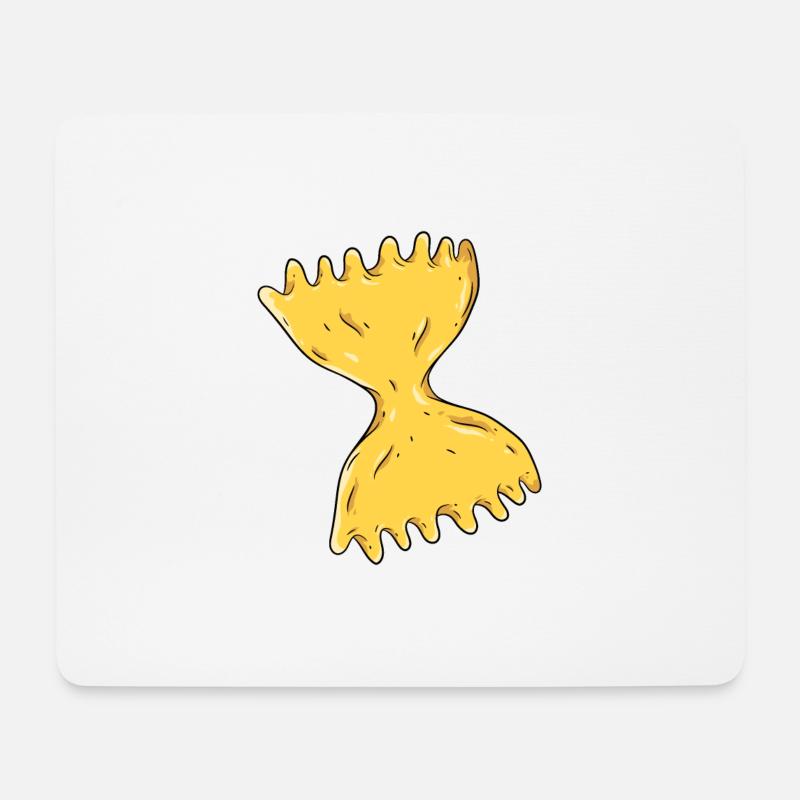 Nudel - Mousepad (Querformat) - Weiß
