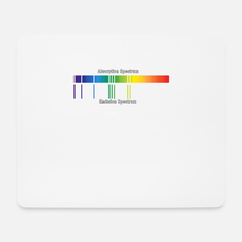 Absorptionsspektrum und Emissionsspektrum - Mousepad (Querformat) - Weiß
