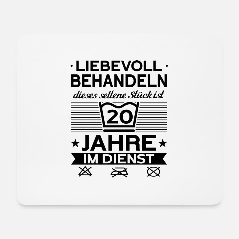 20 Jähriges Dienstjubiläum Firmenjubiläum - Mousepad (Querformat) - Weiß