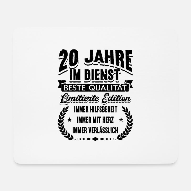 20 Jähriges Dienstjubiläum Firmenjubiläum - Mousepad (Querformat) - Weiß