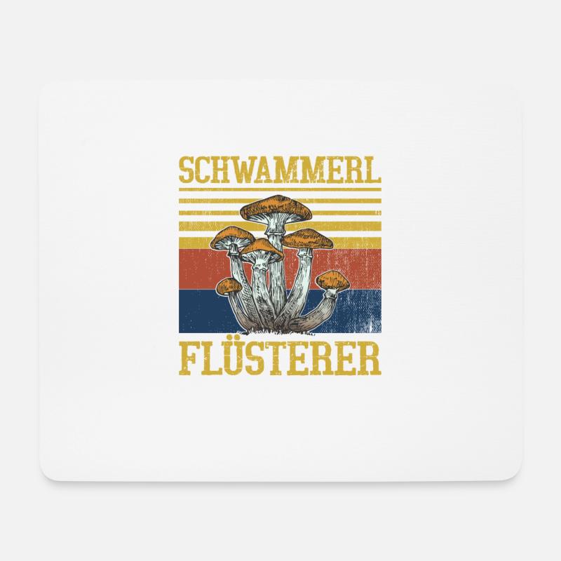 Schwammerl Flüsterer Pilzsammler - Mousepad (Querformat) - Weiß