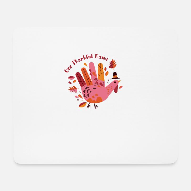 Eine dankbare Mama / Kinder Handabdruck Dankbar - Mousepad (Querformat) - Weiß
