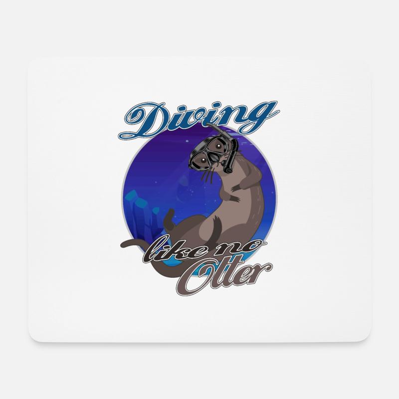 tauchen diving like no otter oxy ozean tauchsport - Mousepad (Querformat) - Weiß