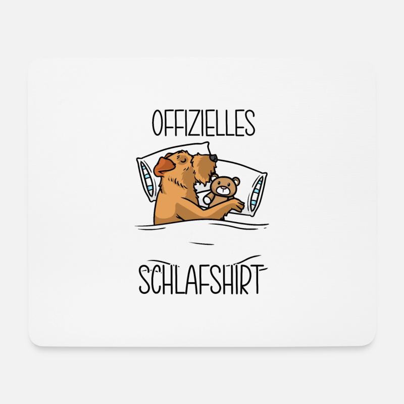 Irish Terrier Kuscheltier Offizielles Schlafshirt - Mousepad (Querformat) - Weiß