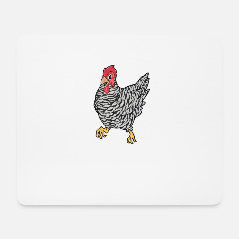 Kawaii Huhn - Amrock Huhn - Mousepad (Querformat) - Weiß