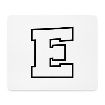 buchstabe E - Mousepad (Querformat) - Weiß - Vorne