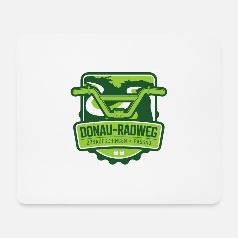 Donau-Radweg - Donaueschingen - Passau - Mousepad (Querformat) - Weiß