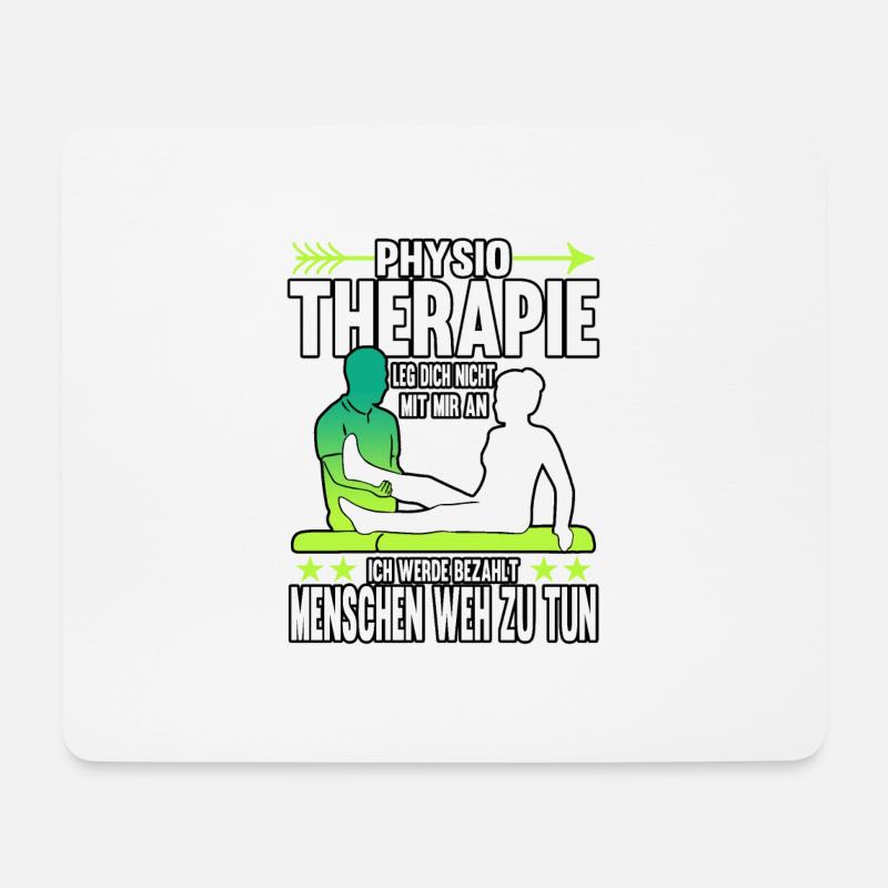 Physiotherapie Physiotherapeut Krankengymnastik - Mousepad (Querformat) - Weiß