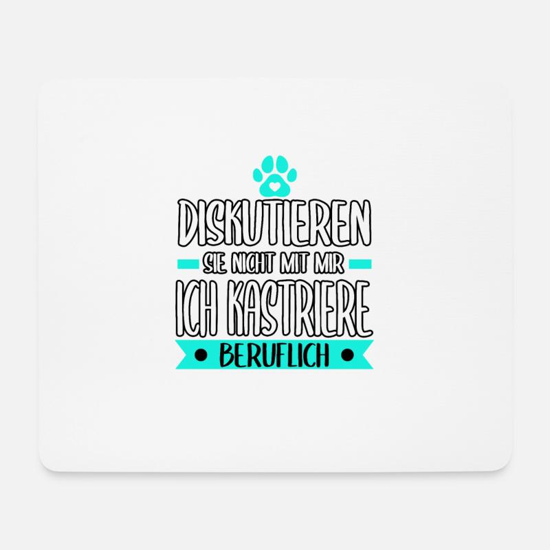 Tierarzt Tierarzthelferin Tierarztpraxis Tiere - Mousepad (Querformat) - Weiß