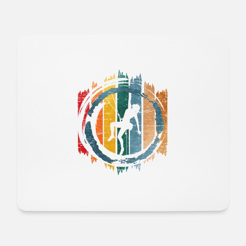 Geschenkidee Kletterin Bergsterigerin Frauenpower - Mousepad (Querformat) - Weiß