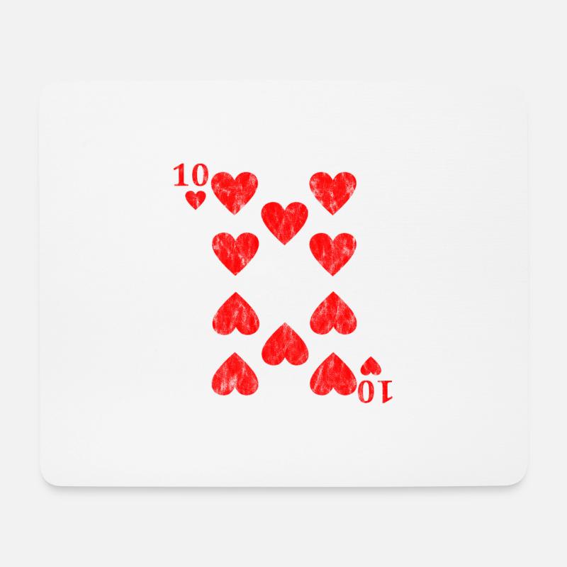 10 of Hearts - Mousepad (Querformat) - Weiß