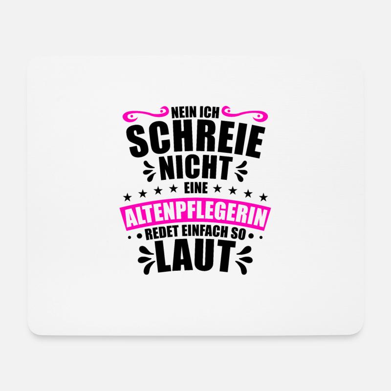 Altenpflege Seniorenpflege Lustiges Altenpflegerin - Mousepad (Querformat) - Weiß