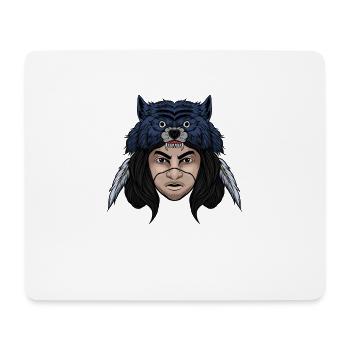 Wolf - Mouse Pad (horizontal) - white - Front