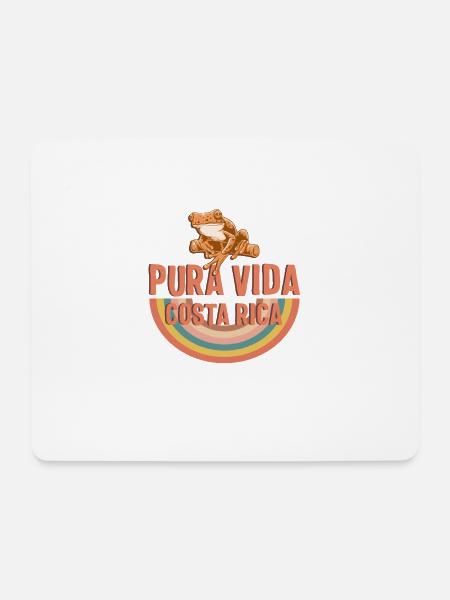 Costa Rica Regenwald Shirt, Pura Vida Costa Rica - Mousepad (Querformat) - Weiß