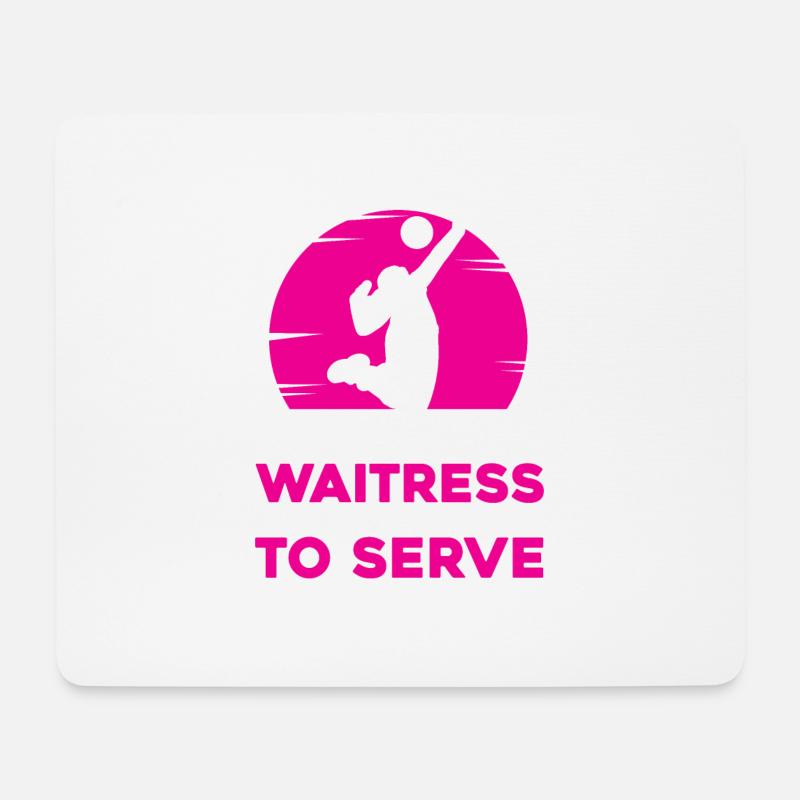 Volleyball Beachvolleyball - Mousepad (Querformat) - Weiß
