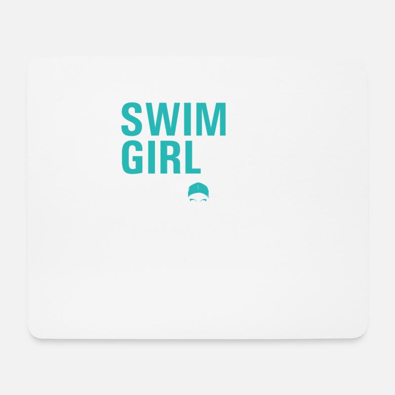 Schwimmen Mädchen Definition Super süßes Schwimmen für Mädchen - Mousepad (Querformat) - Weiß