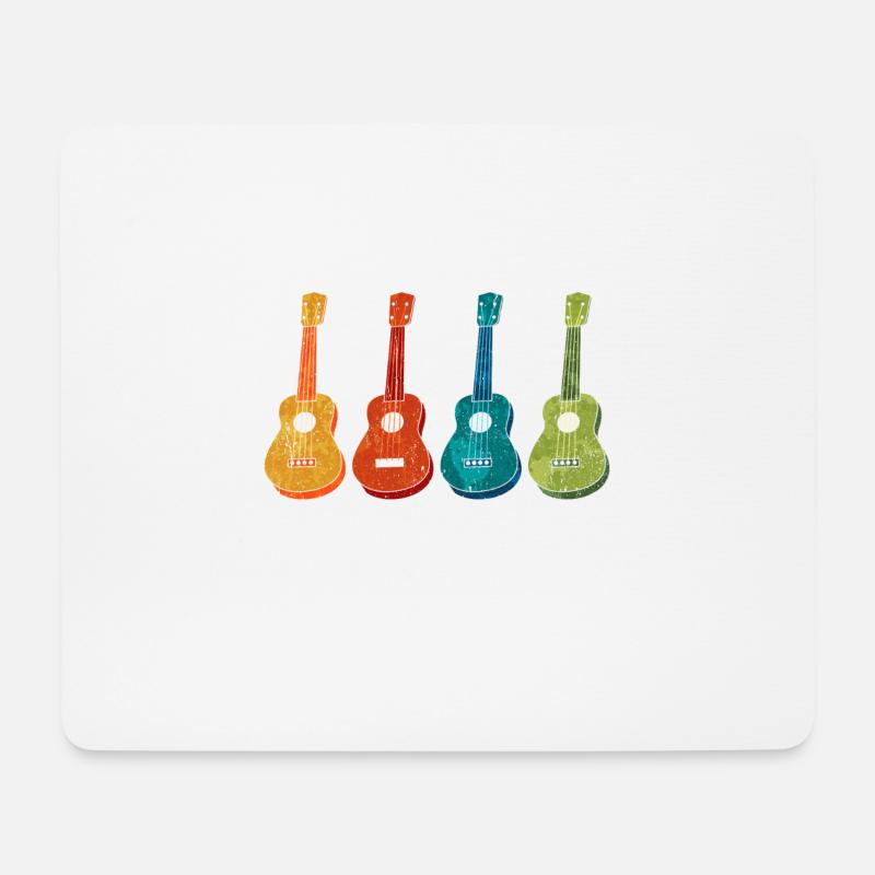 Ukulelen Vitage - Mousepad (Querformat) - Weiß